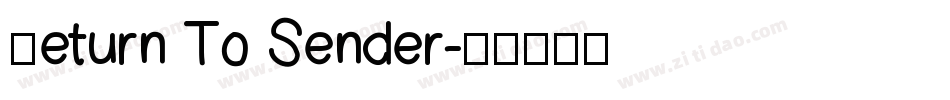 Return To Sender字体转换